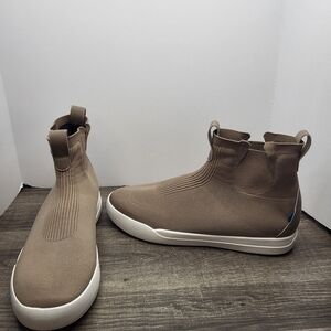 Vessi Weekend Chelsea Silt Brown Waterproof DymaTex Knit Lightweight Boot Men 13